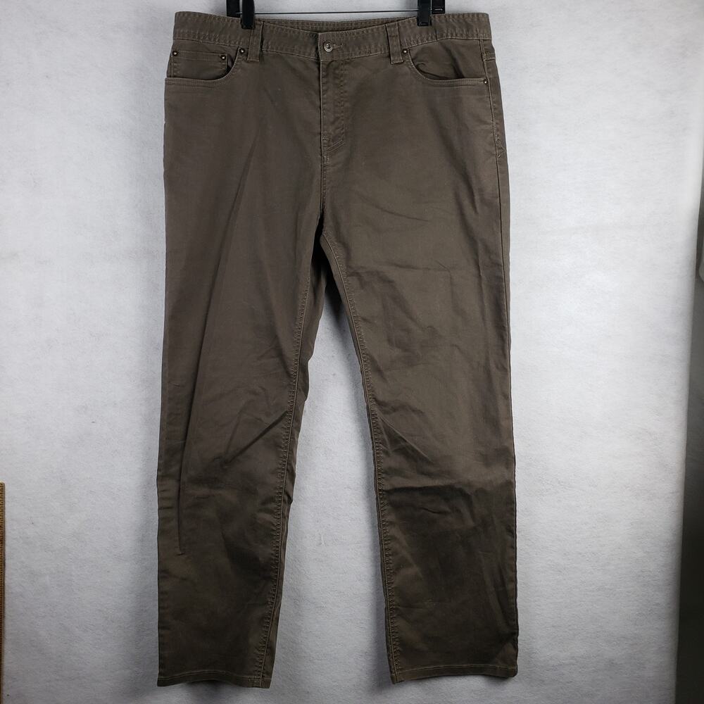Prana Men's‎ Size 40x32 Slim Fit Bridger Jeans Brown Performance Denim Gorpcore